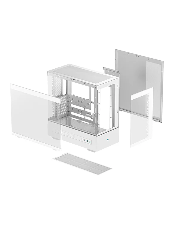 Deepcool CH690 Digital ATX Mid-Tower PC Case (Fans Not Included) - White Deepcool CH690 Digital ATX Mid-Tower PC Case (Fans Not Included) - White